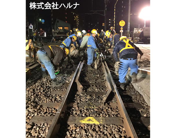 呉線　海田駅周辺　（踏切修繕工事）